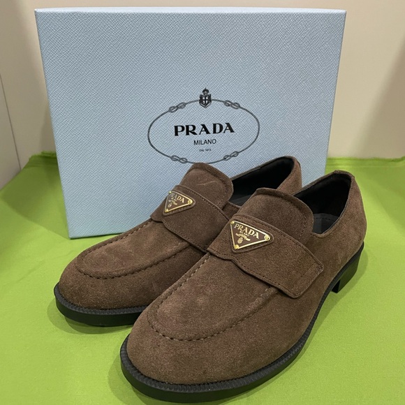 Meet the Posher Shoes - Prada Women's Brown Loafers